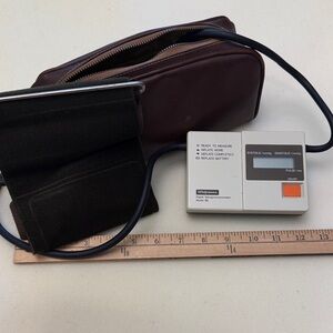 Digital Blood Pressure Monitor with Brown Carry Case